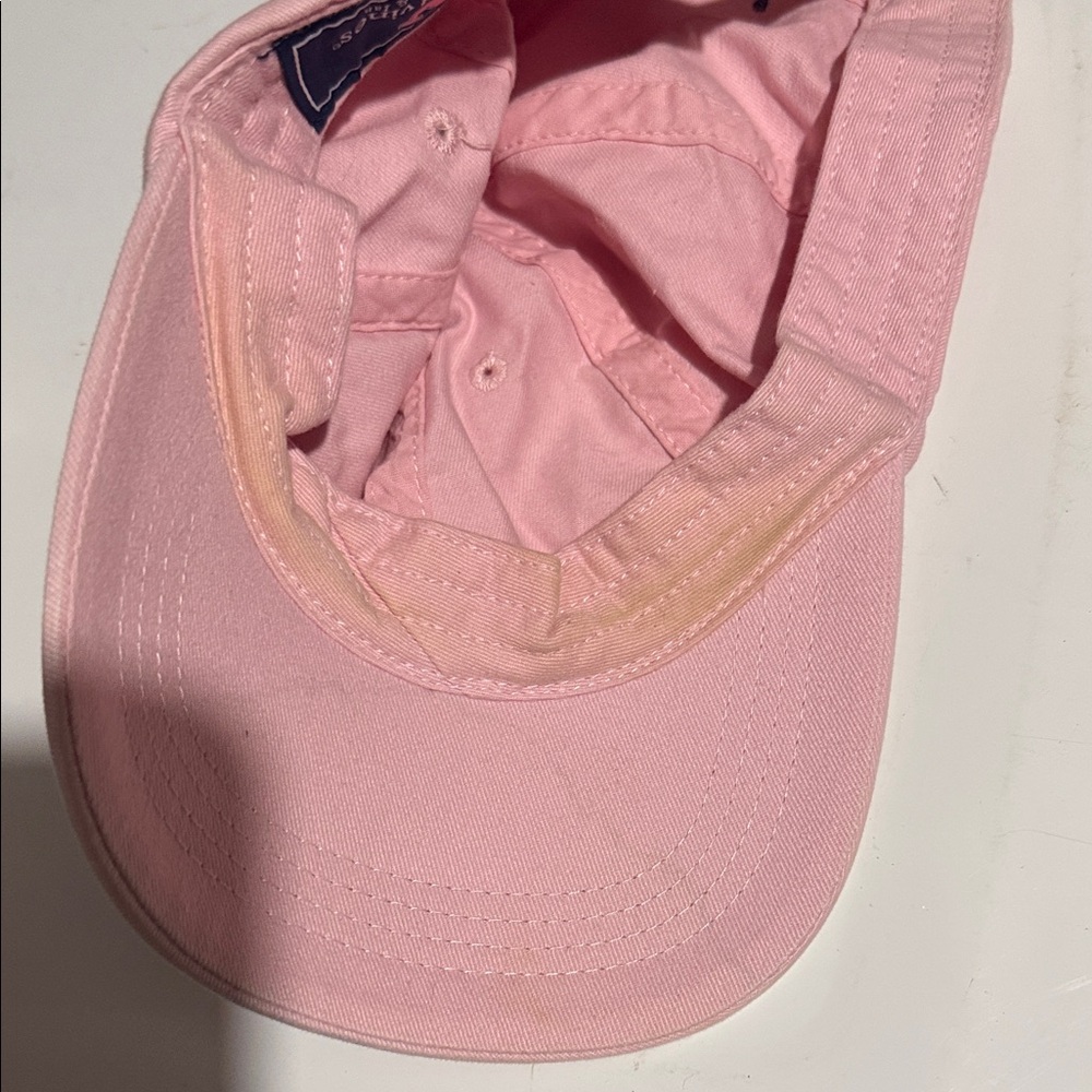 Pink Baseball Cap with Whale Logo - Picture 2 of 4